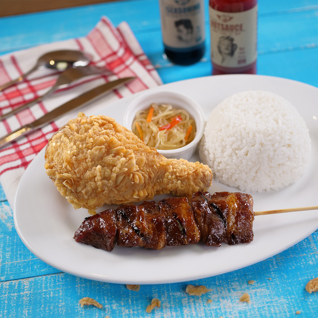 Chicken and Pork Kebab Meal